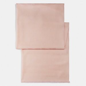 Coach 100% wool scarf—-blush pink